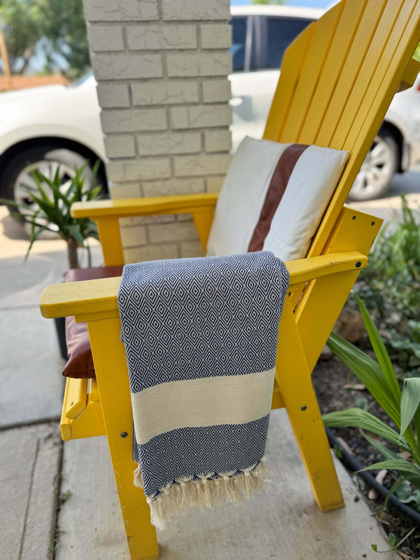 100 % Organic Turkish Cotton Towels Diamond Blue